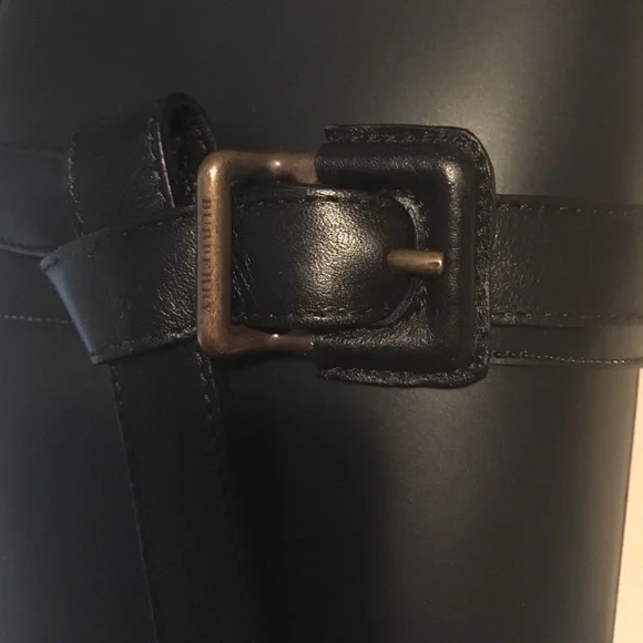 Burberry Equestrian-Style Tall Rain Boots – Black – Size 7 (EUC) No Box** - Picture 3 of 7